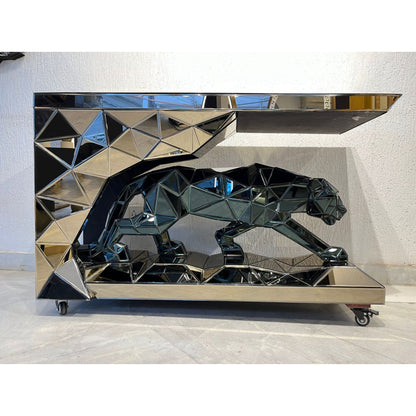 Panthera Elegance Glass Console