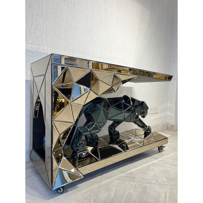 Panthera Elegance Glass Console