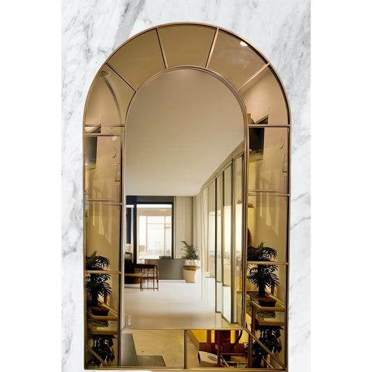 Élégance Fenêtre: French Window-Inspired SS Mirror