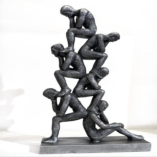 Thinking Figure - Statue of people stacked on each other