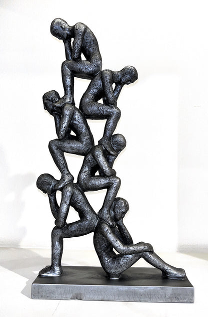 Thinking Figure - Statue of people stacked on each other