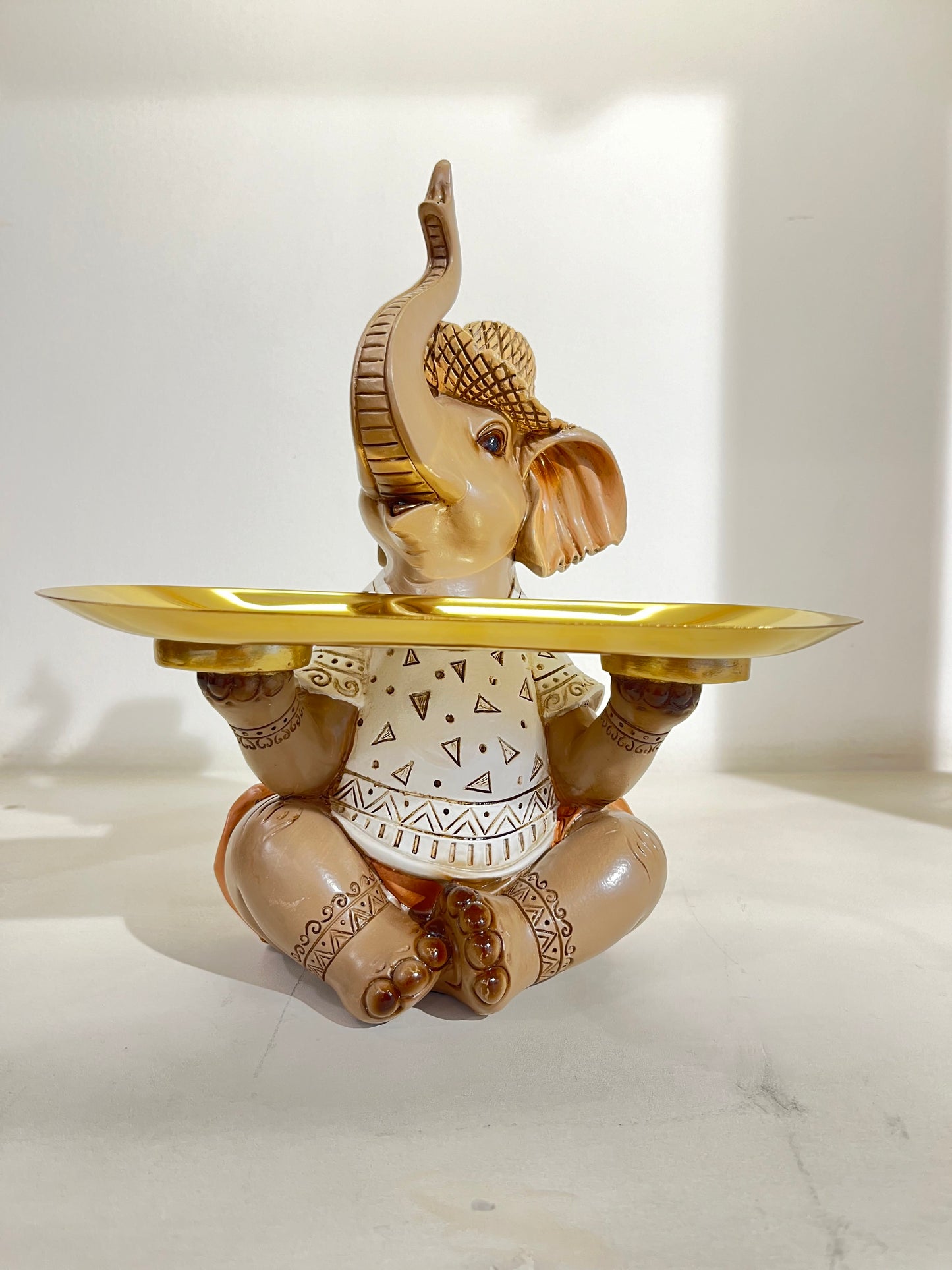 Elephant Sculpture with Tray