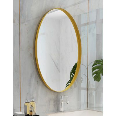 EternaOval Reflections: Stainless Sophistication Mirror