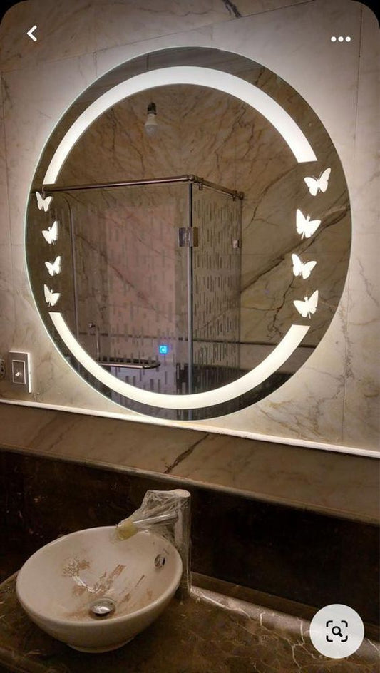 Butterfly Radiance: Elegance in Illumination LED Mirror