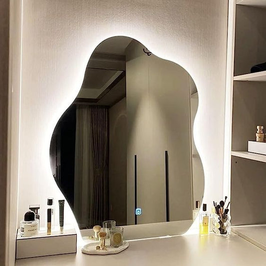 AbstractAura Brilliance: Illuminated Elegance LED Mirror