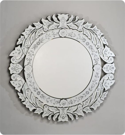 Antique Elegance: Venetian Round Reflection